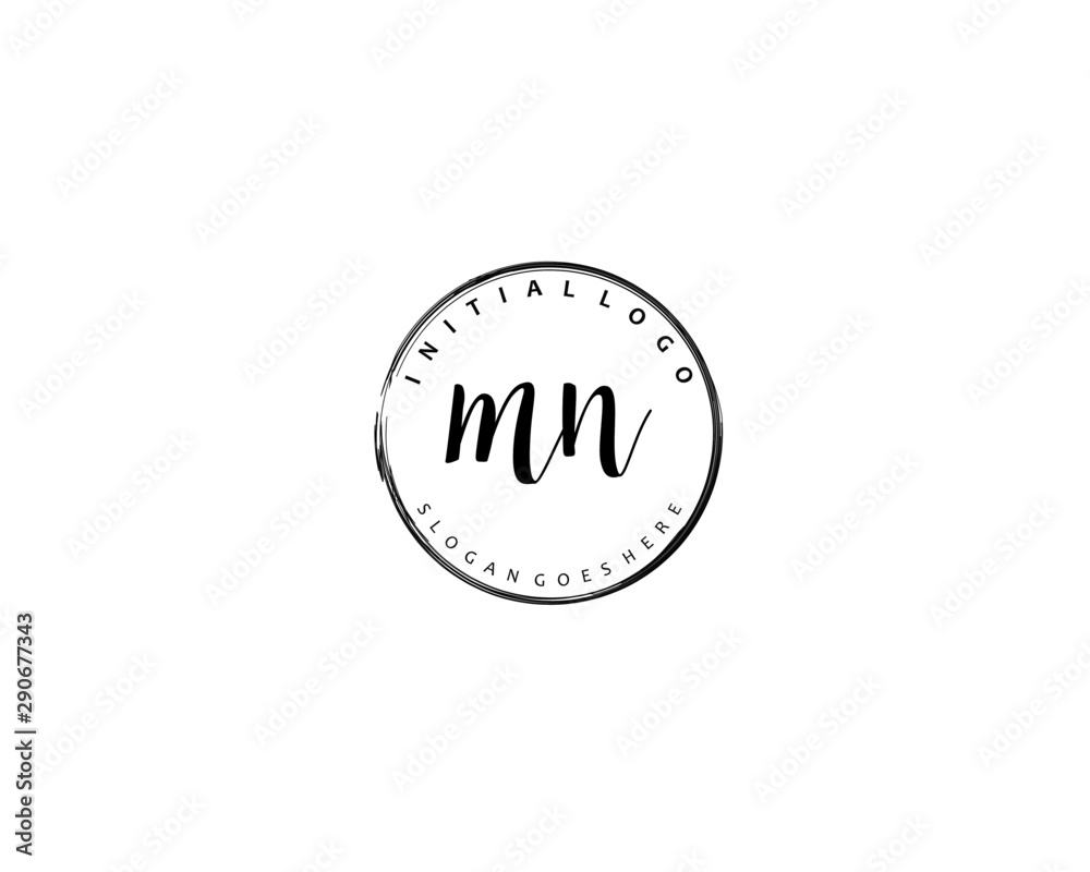 MN Initial letter logo template vector