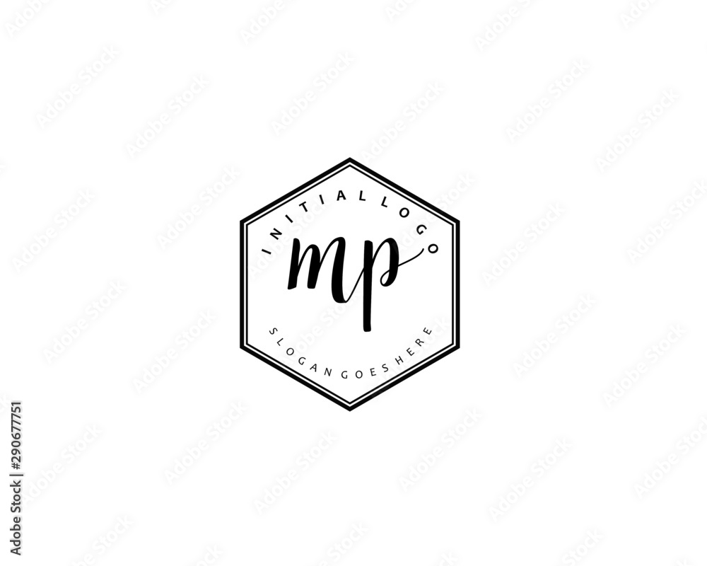 MP Initial letter logo template vector MP Initial letter logo template vector