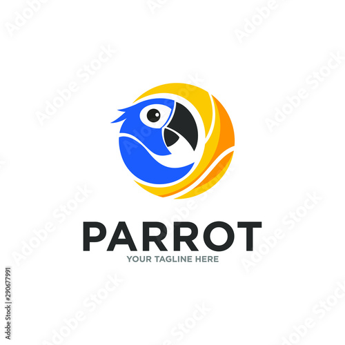Parrot Logo Design Vector