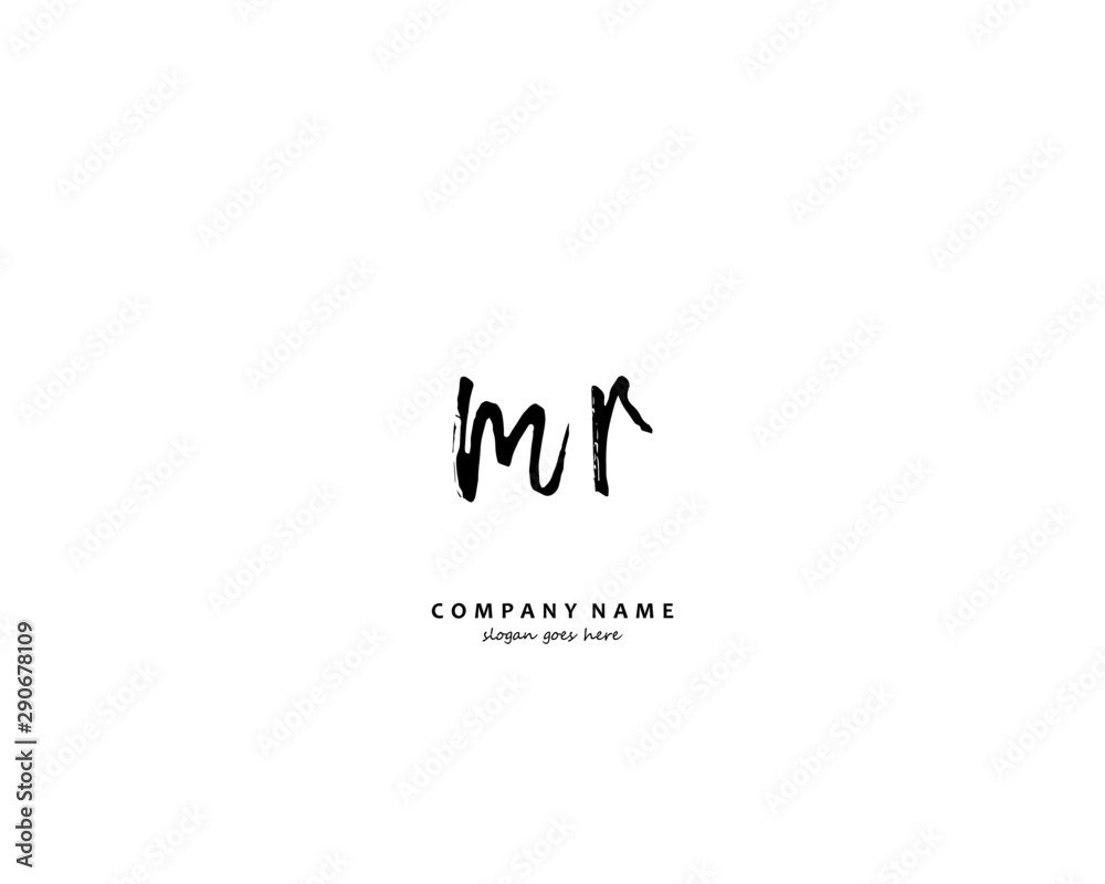 MR Initial letter logo template vector