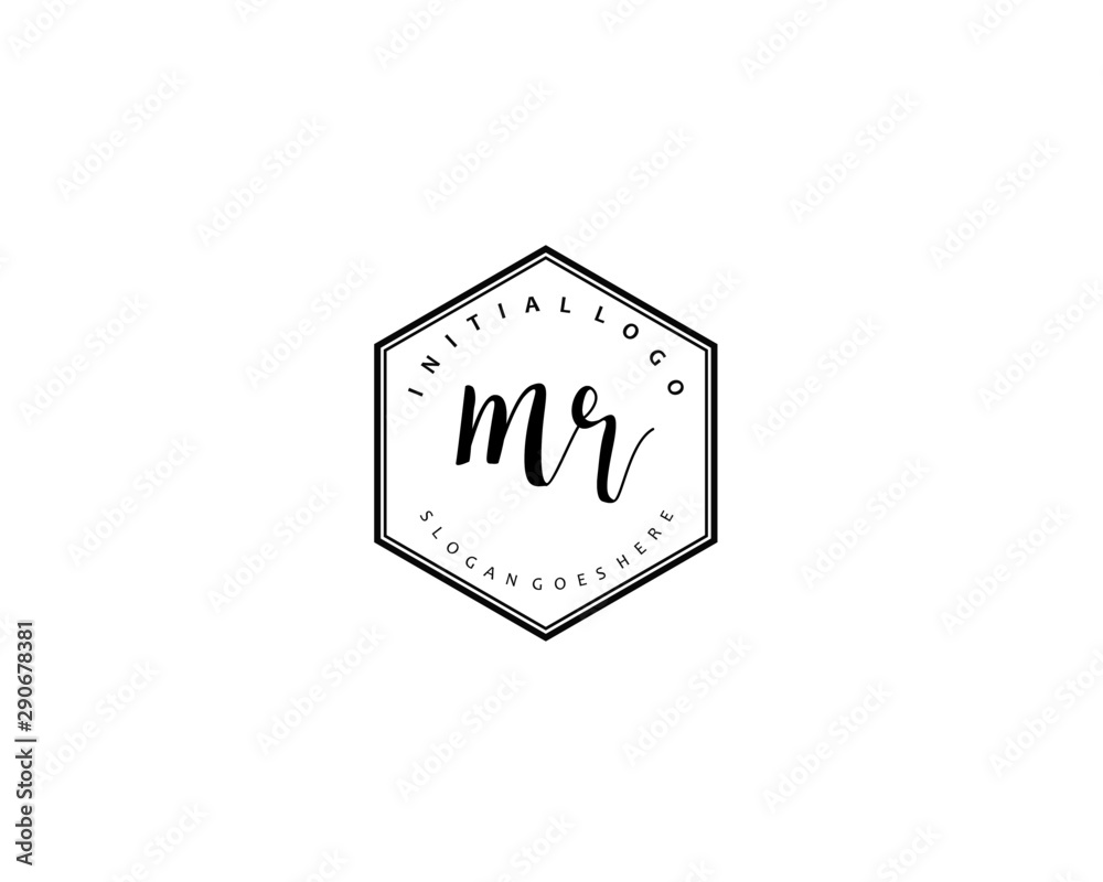 MR Initial letter logo template vector MR Initial letter logo template vector