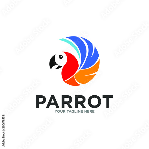 Parrot Logo Design Vector