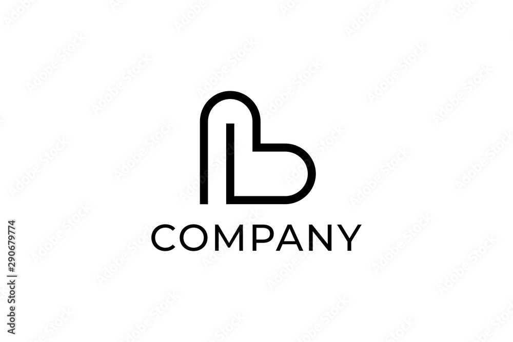 Initail Letter B or BL Clean And Stylish Logo Vector Design Template Inspiration