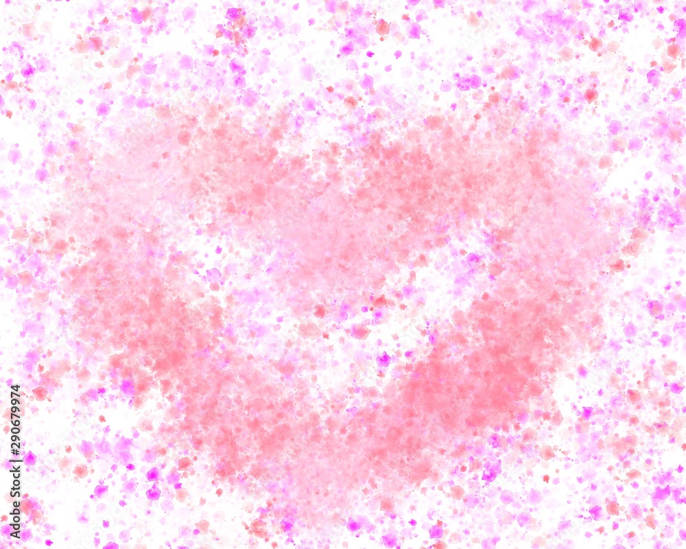 pink background with hearts watercolor polka dots colorful 