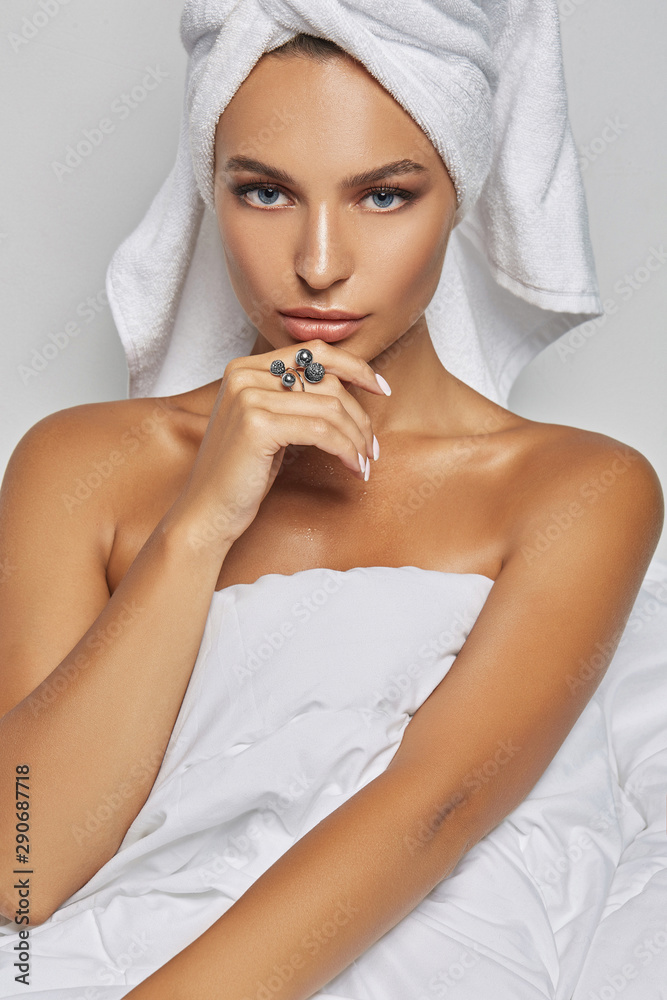 Three quarter cropped shot of a pretty and stylish young European woman