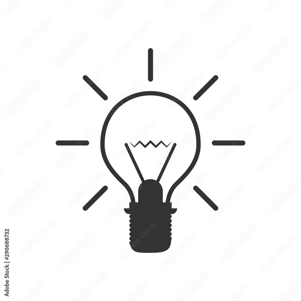 Light bulb icon. Idea concept. Vector illustration. Light bulb icon. Idea concept. Vector illustration.