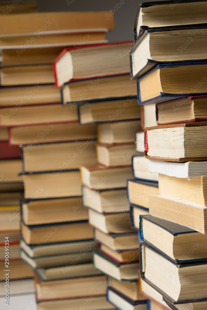 Stack of books background. many books piles. Stack of books background. many books piles.