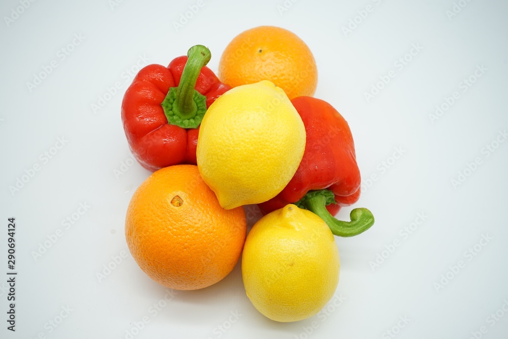 fruits and vegetables isolated on white background fruits and vegetables isolated on white background