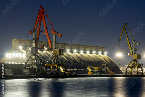 Port of Burgas at night