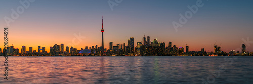 Panorama of Toronto skyline at sunset - Toronto, Ontario, Canada