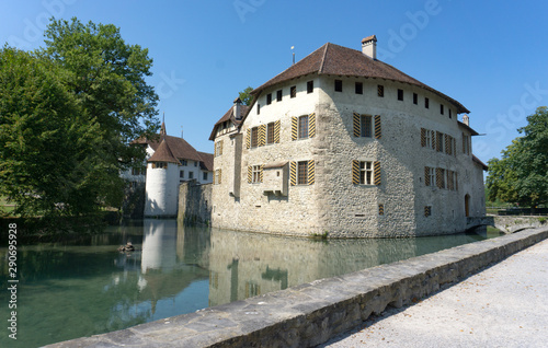 medieval 12th century water castle of Hallwyl in Switzerland © makasana photo
