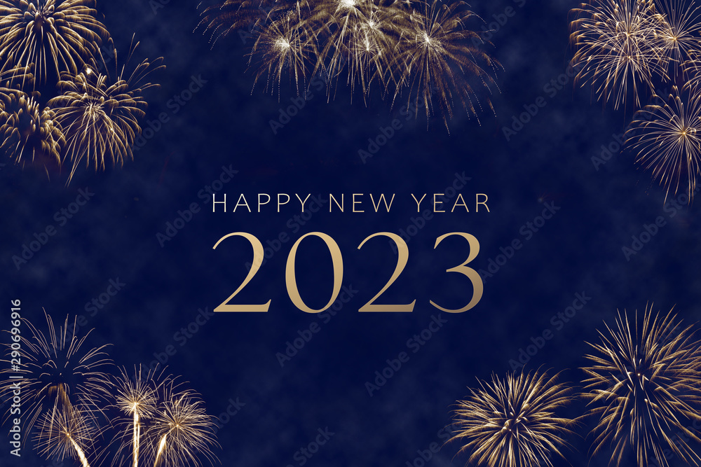 happy new year 2023 greeting card Stock Illustration | Adobe Stock