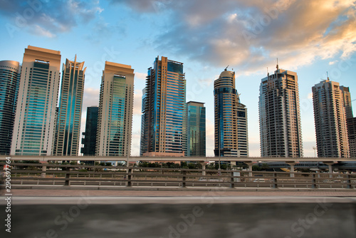 Majestic modern buildings of Dubai Marina. United Arab Emirates, UAE