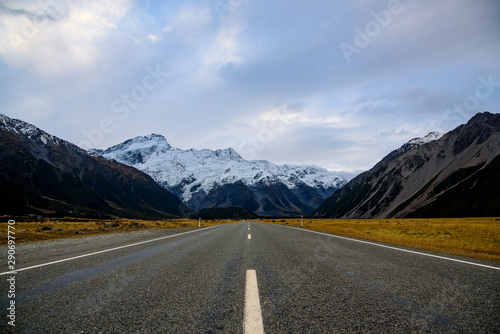 Road to Aoraki Mount Cook National Park