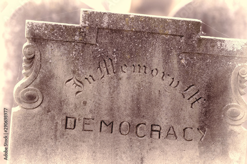 In Memory of democracy. Brexit referendum and election concept image.