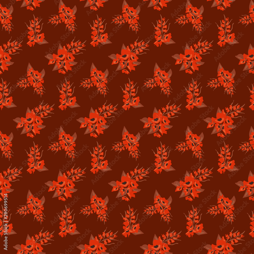Fashionable pattern in small flowers. Floral seamless background for textiles, fabrics, covers, wallpapers, print, gift wrapping and scrapbooking. Raster copy. Fashionable pattern in small flowers. Floral seamless background for textiles, fabrics, covers, wallpapers, print, gift wrapping and scrapbooking. Raster copy.