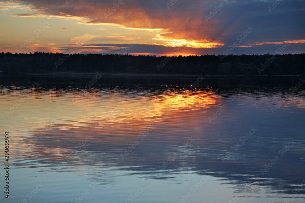 Volga River near Vakhonino. Russia
