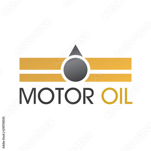 Vector logo, illustration of engine oil and fuel