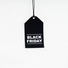 Black friday shopping tag
