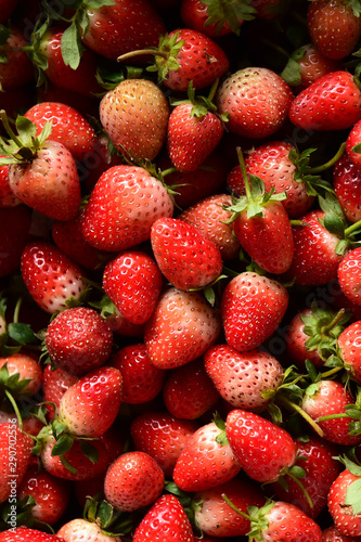 close up of fresh strawberry for background