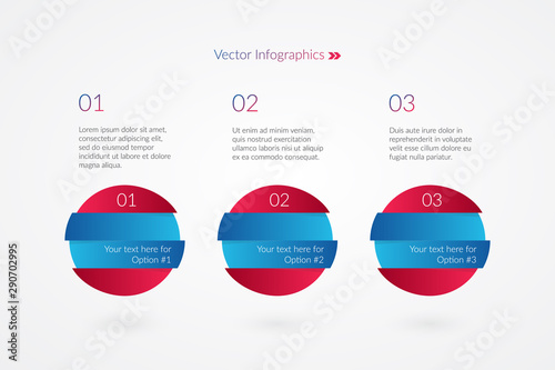 Free Download One two three option vector infographic elements. 1 2 3 step symbol. Сircle icons for marketing, business, report, web, template, design, illustration, sample, text, presentation - GFXLoad