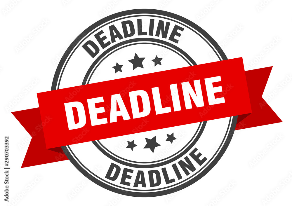 deadline label. deadline red band sign. deadline deadline label. deadline red band sign. deadline