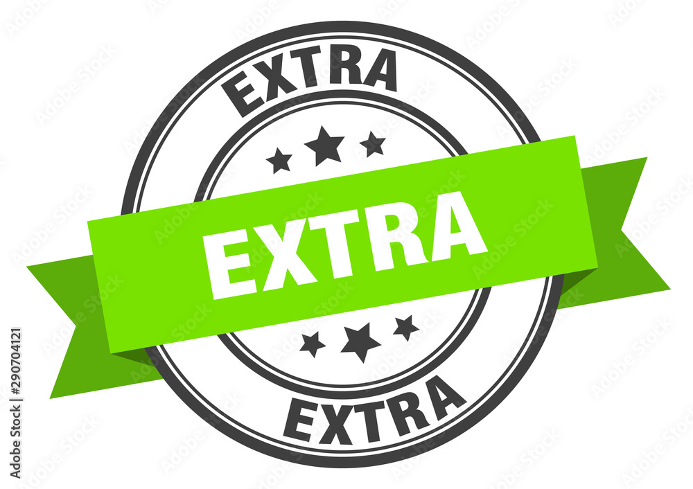 Obraz premium extra label. extra green band sign. extra