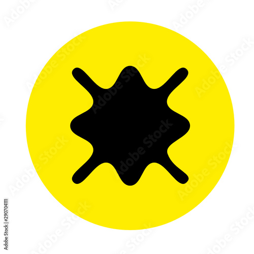 Black stain and yellow circle