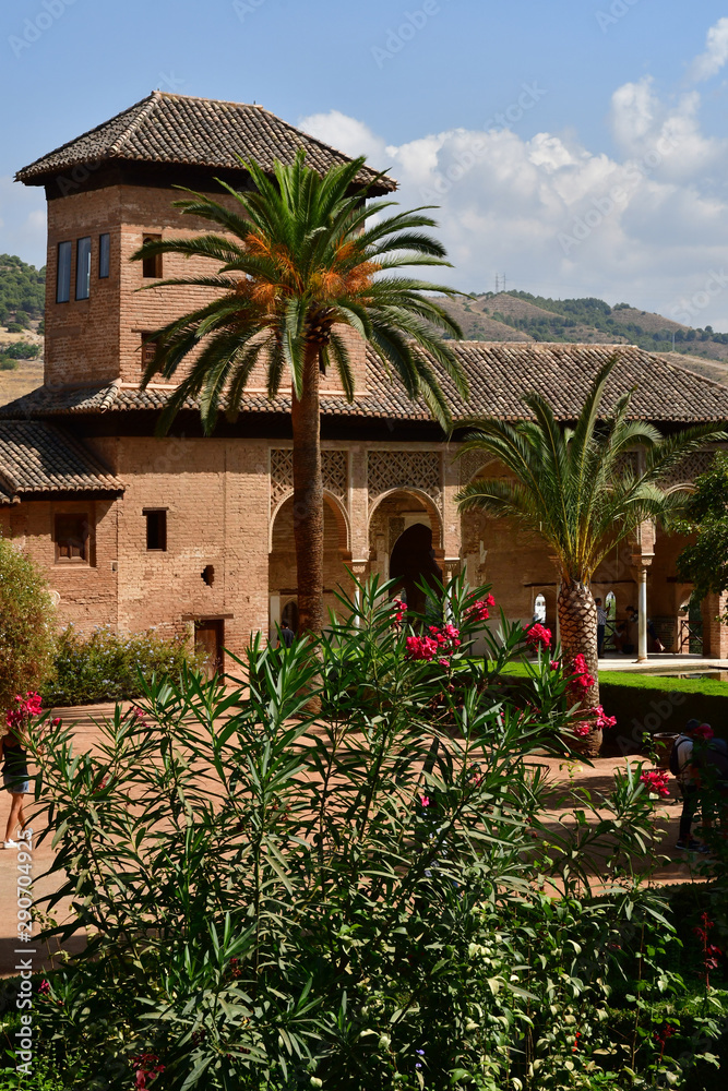 Granada; Spain - august 27 2019 : Alhambra palace