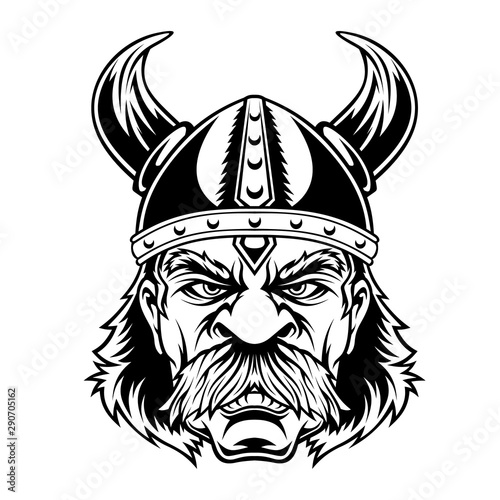 Viking warrior head.