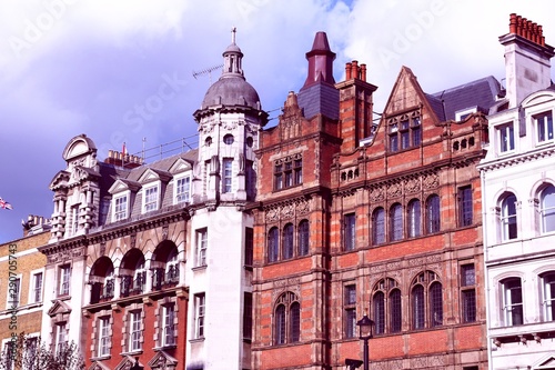 Parliament Street, London. Filtered retro color style.