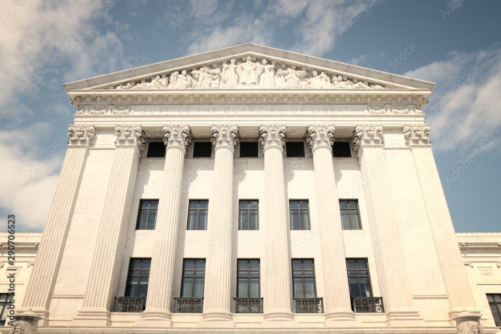 Supreme Court in Washington D.C. Retro color filter.