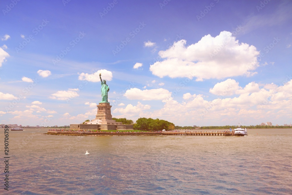 United States - Statue of Liberty. Retro color filter.