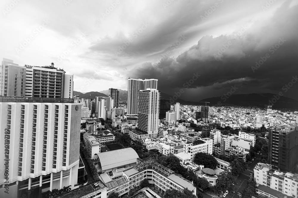 Stormy clouds over Nha Trang, Vietnam