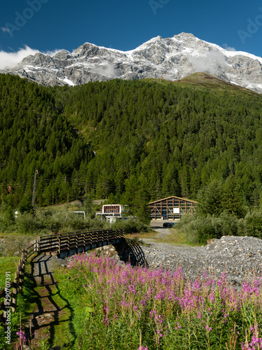 The Ortler Alps near Sulden on a sunny day in summer