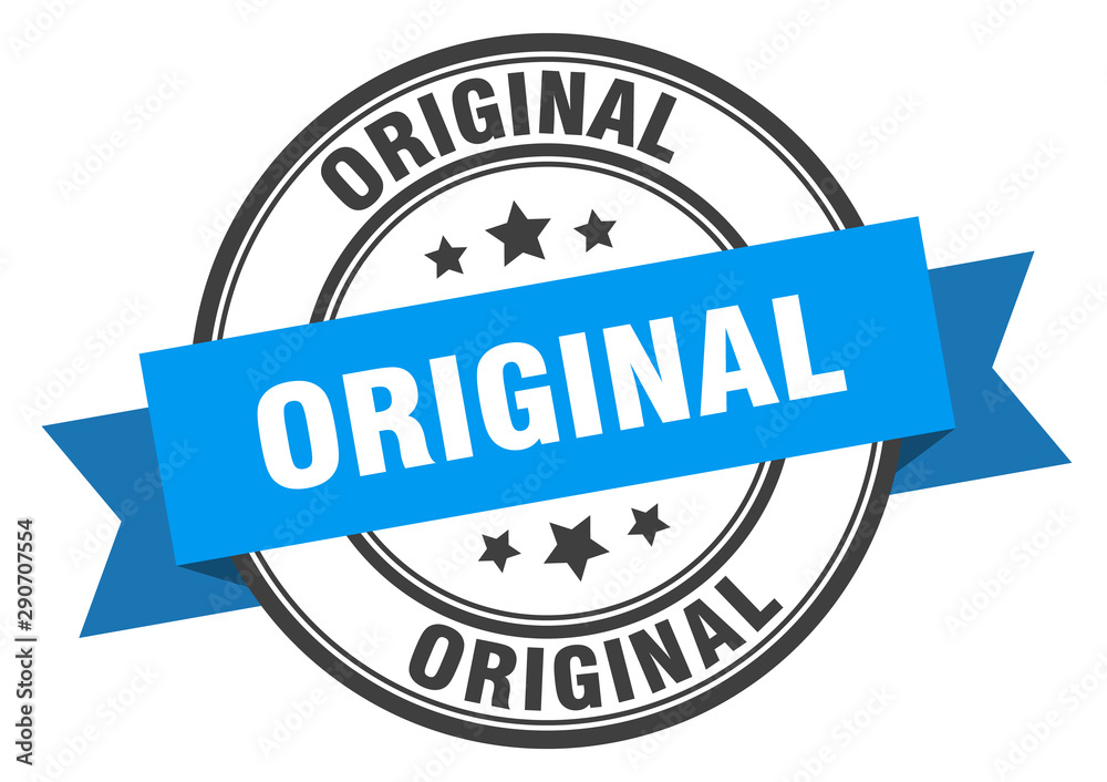 Obraz premium original label. original blue band sign. original
