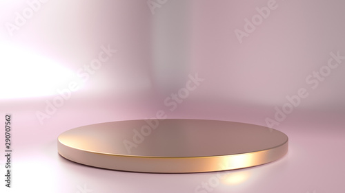 Elegant, beautiful abstract background with elements, studio, pedestal, minimalism. 3d illustration, 3d ..rendering.