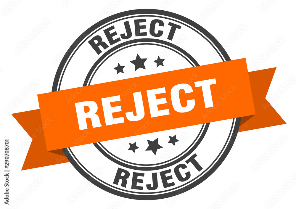 Fototapeta premium reject label. reject orange band sign. reject