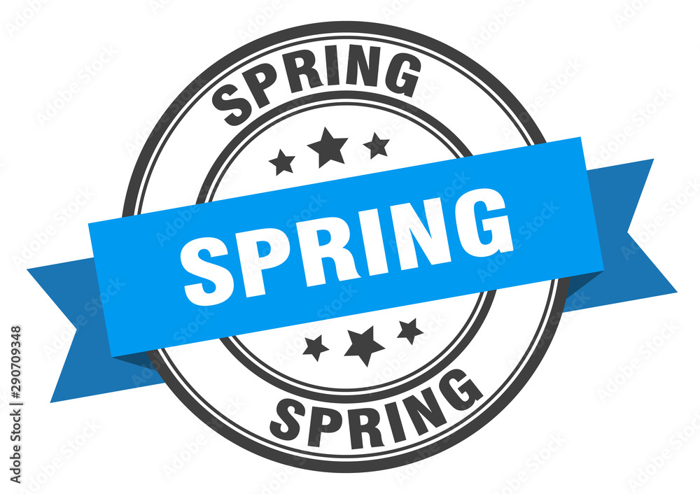 Fototapeta premium spring label. spring blue band sign. spring