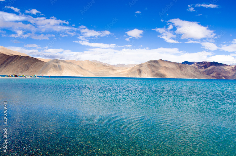 landscape with tso moriri lake and mountains landscape with tso moriri lake and mountains