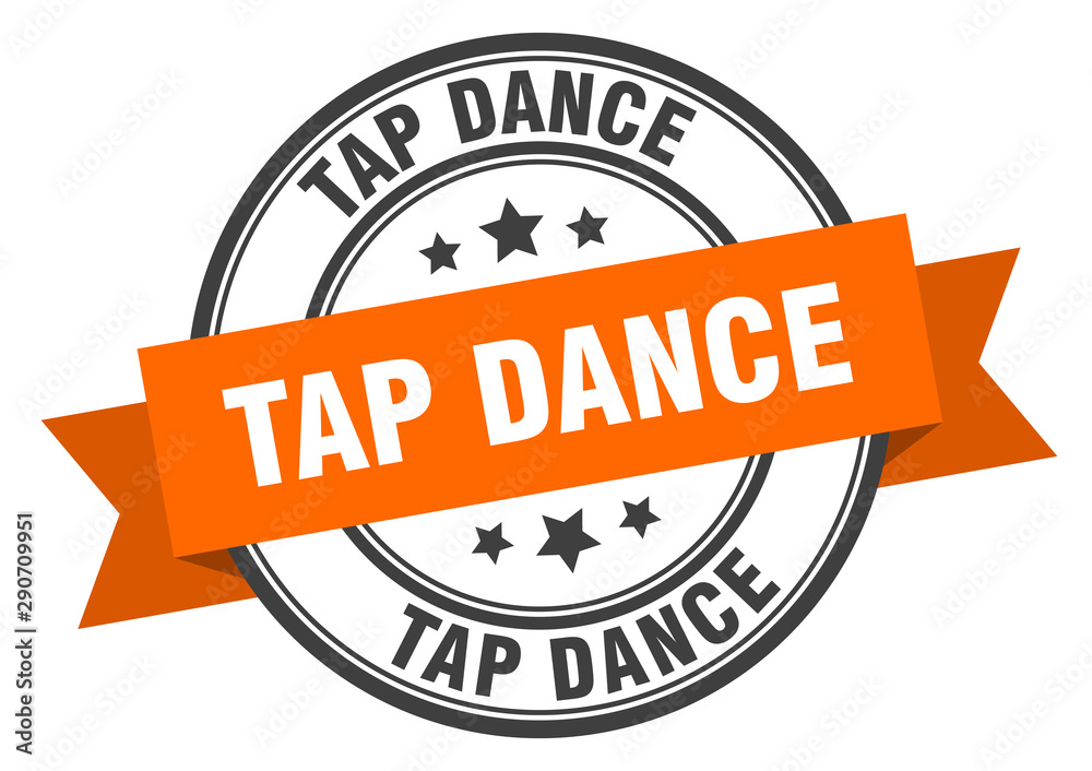 Obraz premium tap dance label. tap dance orange band sign. tap dance