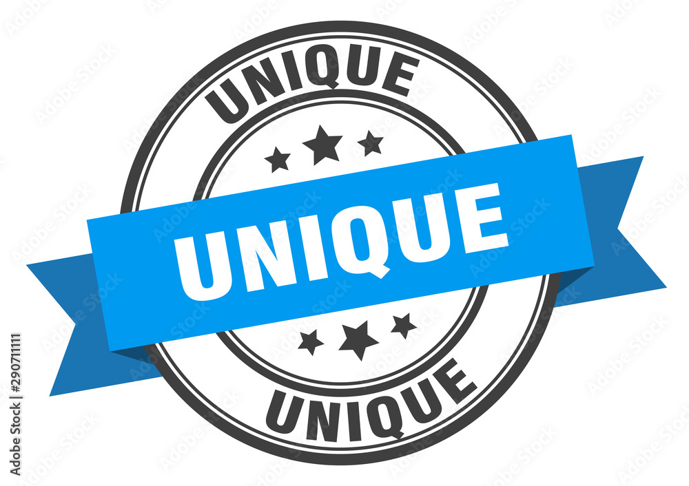 Fototapeta premium unique label. unique blue band sign. unique