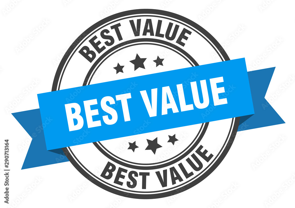 best value label. best value blue band sign. best value Vektor Stok