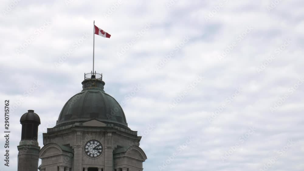 National Flag Of Canada Above Quebec City National Flag Of Canada Above Quebec City