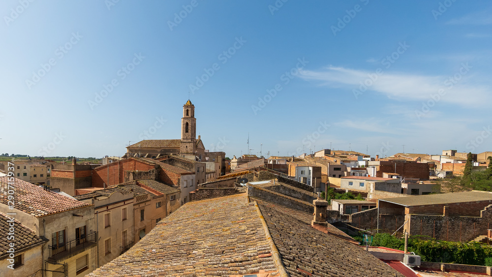 View from the rooftops of the village of Brafim, Tarragona, Spain
