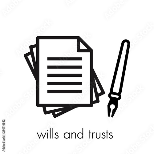 wills and trusts icon