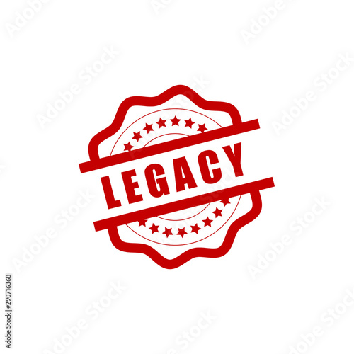 Red legacy rubber stamp