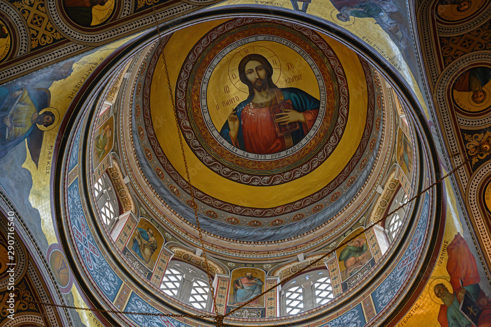 Kuppel der Kirche des heiligen Nikolaus, Piräus, Athen, Griechenland