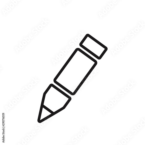 Pencil flat icon.