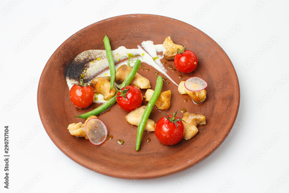 clam meat with vegetables and sauce clam meat with vegetables and sauce